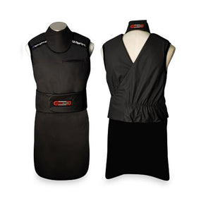 BARRIER TECHNOLOGIES Frontal Velcro-Free Apron with Magnaguard Thyroid Collar MGF-.5PBF-SM-BLACK 1 Each - MDL-BZTMGFSMB