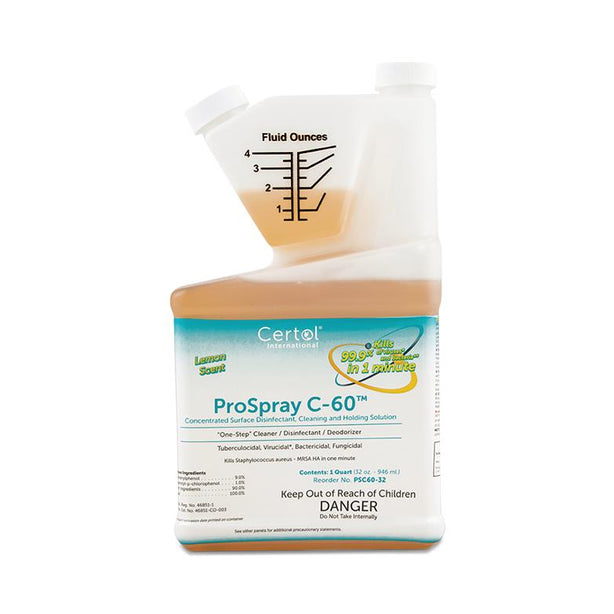Certol International LLC ProSpray C-60 Concentrated Surface Disinfectant / Cleaner PSC60/32-1 - 12.0 Bottle