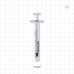 Medallion Syringe, Male Luer Lock, White - 1 ml - C1007