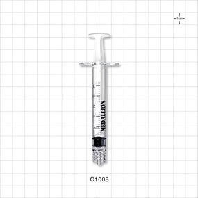 Medallion Syringe, Male Luer Lock, White - 3 ml - C1008