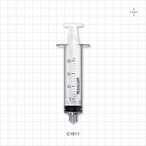 Medallion Syringe, Male Luer Lock, White - 20 ml - C1011