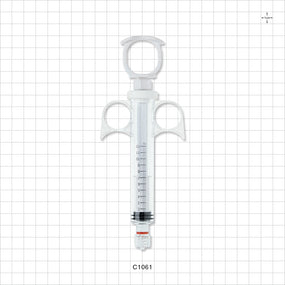 Control Syringe, Locking Plunger and Ring Grip, Rotating Male Luer Lock - 12 ml - C1061