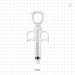 Control Syringe, Locking Plunger and Ring Grip, Male Luer Lock - 6 ml - C1064