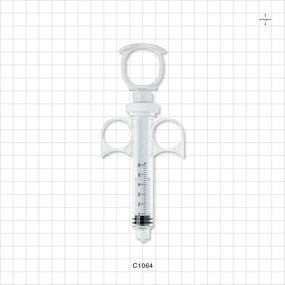 Control Syringe, Locking Plunger and Ring Grip, Male Luer Lock - 6 ml - C1064
