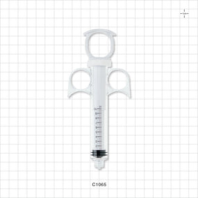 Control Syringe, Solid Ring Plunger and Grip, Male Luer Lock - 10 ml - C1065