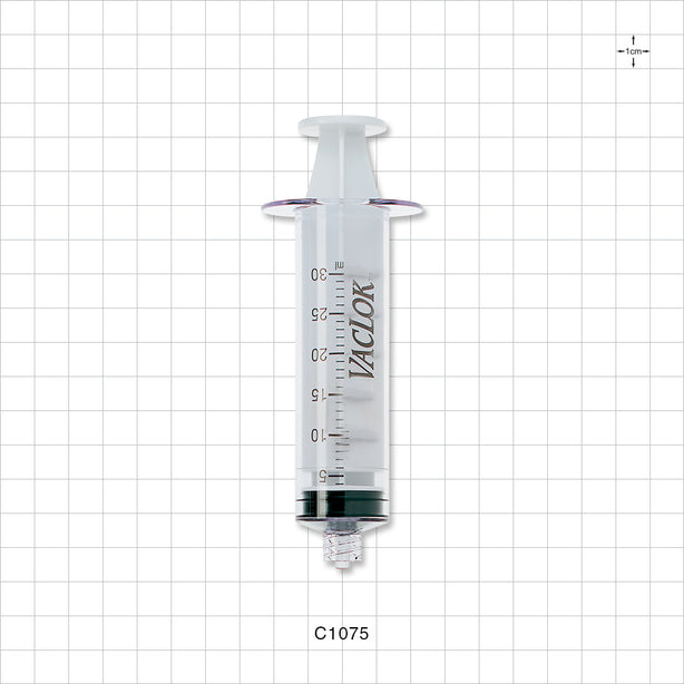 VacLok Negative Pressure Syringe, Male Luer Lock, White - 30 ml - C1075