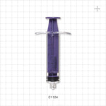 Medallion Syringe, Male Luer Lock, Wing Grips, Purple - 20 ml - C1104