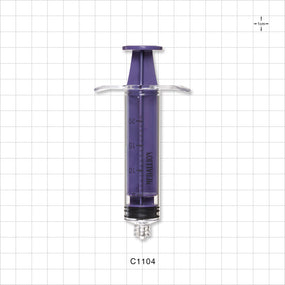 Medallion Syringe, Male Luer Lock, Wing Grips, Purple - 20 ml - C1104