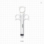 Control Syringe, Solid Ring Plunger and Grip, Open Bore - 20 ml - C1200