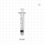 Control Stroke Syringe, Male Luer Lock - 1 ml - C2126