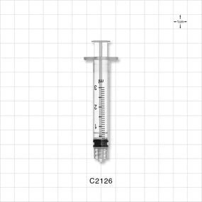 Control Stroke Syringe, Male Luer Lock - 1 ml - C2126