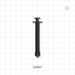 Syringe, Male Luer Lock, Zero Dead Space, Black - 1 ml - C5007