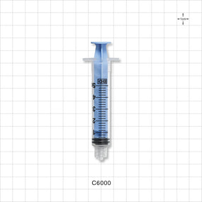 Syringe, Male Luer Lock, Light Blue - 5 ml - C6000