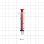 Syringe, Male Luer Lock, Red - 5 ml - C6001