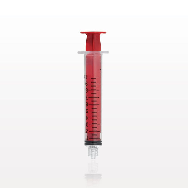 Syringe, Male Luer Lock, Red - 10 ml - C6006