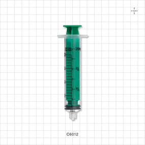 Syringe, Male Luer Lock, Green - 20 ml - C6012