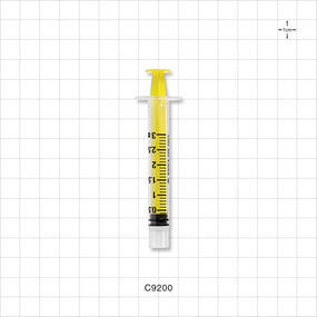 Male Slip NRFit™ Syringe, Yellow - 3 ml - C9200