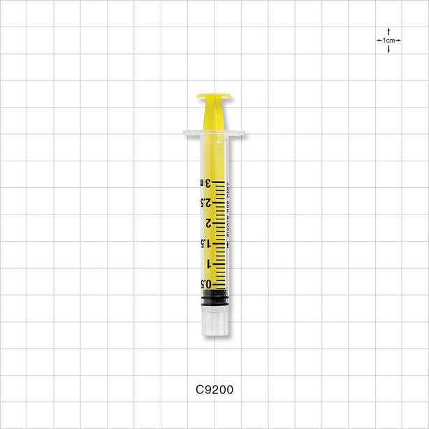 Male Slip NRFit™ Syringe, Yellow - 3 ml - C9200