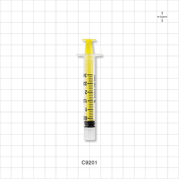 Male Lock NRFit™ Syringe, Yellow - 3 ml - C9201