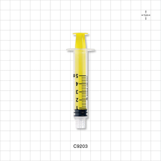 Male Lock NRFit™ Syringe, Yellow - 5 ml - C9203