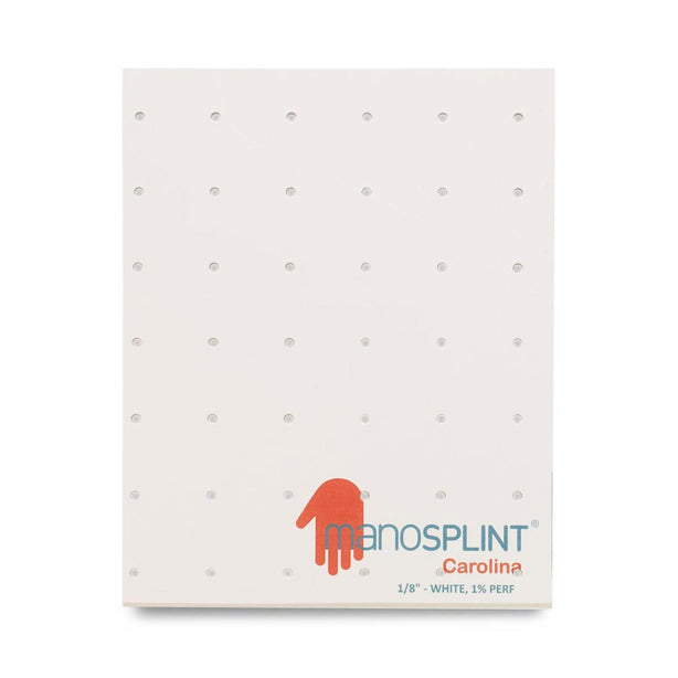 Kinetec Usa Manosplint Carolina 1% Perforation Splinting Material, White, 0.13" x 18" x 24" - CAR4S01WH - 4 Each