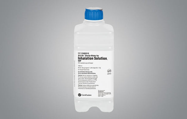 Vyaire AirLife Solution Sterile Water for Inhalation with Spikable Cap and Hanger, 1,000 mL - CHB0010 - 1 Each