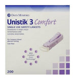 OWEN MUMFORD INC Unistick 3 Safety Lancets AT1044 200 Each - MDL-CHKAT1044