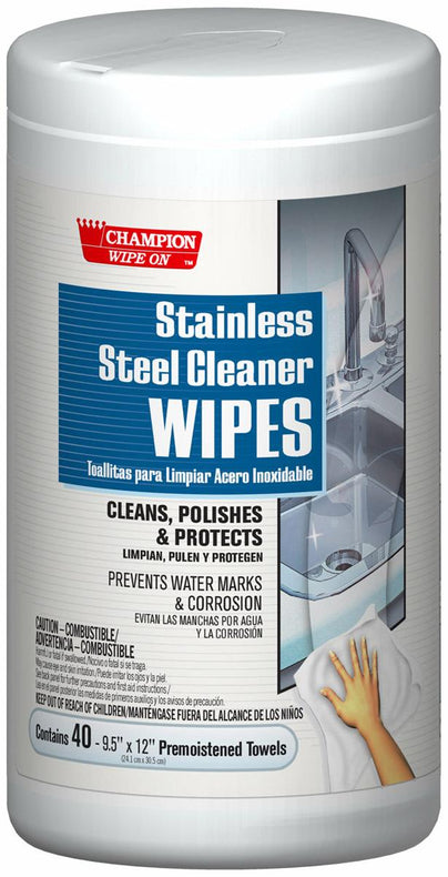 CHASE PRODUCTS CO. Stainless Steel Cleaning Wipes 4385505 1 Each - MDL-CHU5505Z