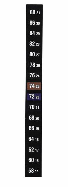 Cole Parmer 16-Point Vertical Temperature Labels EW-09037-20 - 10.0 Each - MDL-CIREW0903720