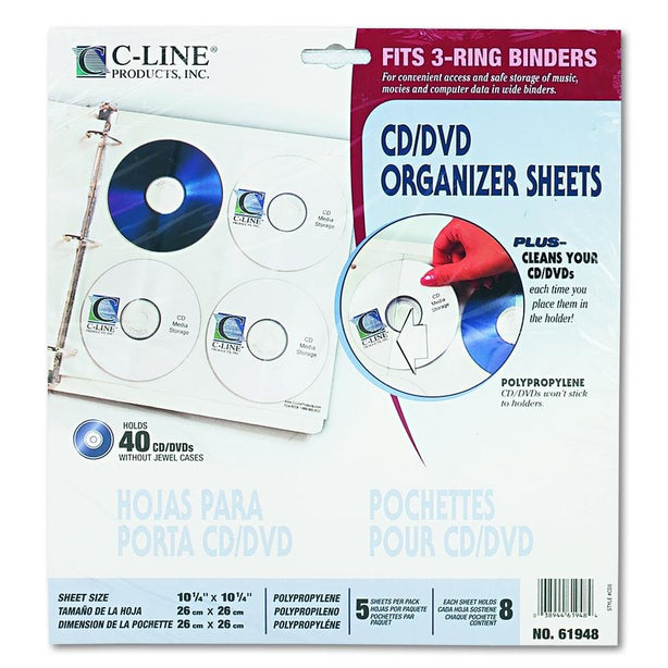 C-LINE PRODUCTS INC Poly Insert Pages 61948 5 Each-MDL-CLI61948