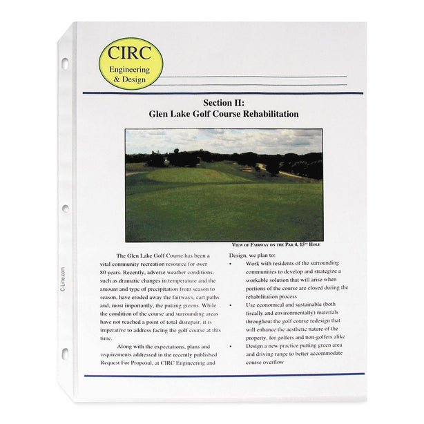 C-LINE PRODUCTS INC Poly Sheet Protectors 62038 50 Each-MDL-CLI62038