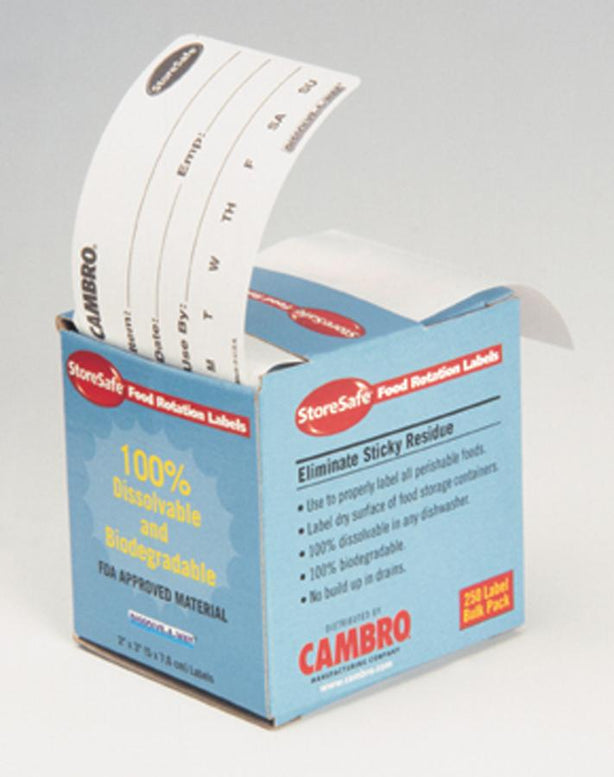 Cambro Food Rotation Label, 2INX3IN, 6 Boxes - CMF23SLB6250