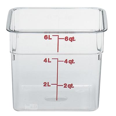 Clear Storage Container, 6 qt., Polycarbonate - 6SFSCW135 - 6 Each