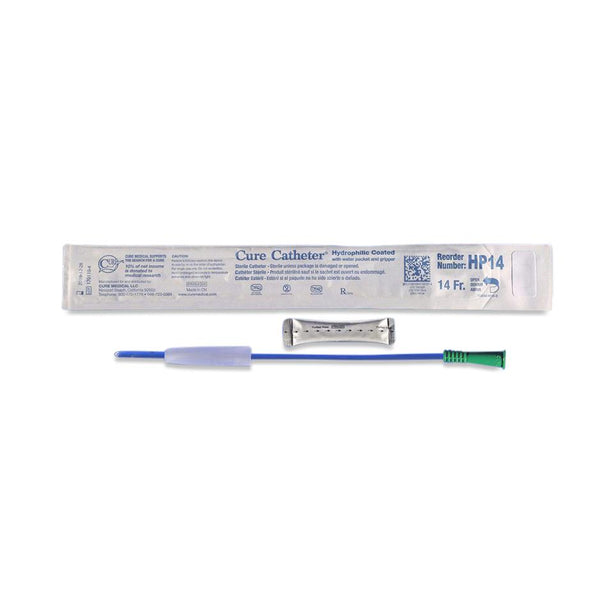 CURE MEDICAL Pediatric Hydrophilic Cure Catheters HP14 300 Each - MDL-CMMHP14