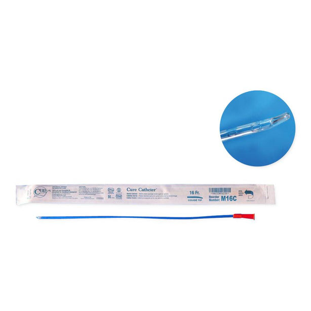 CURE MEDICAL Cure Medical Coude Tip Male Catheters M16C 300 Each - MDL-CMMM16C