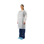 Cellucap Manufacturing Open-Back Poly-Coated PP Isolation Gowns with Elastic Wrists 434T - 50.0 Each - MDL-CMX434T