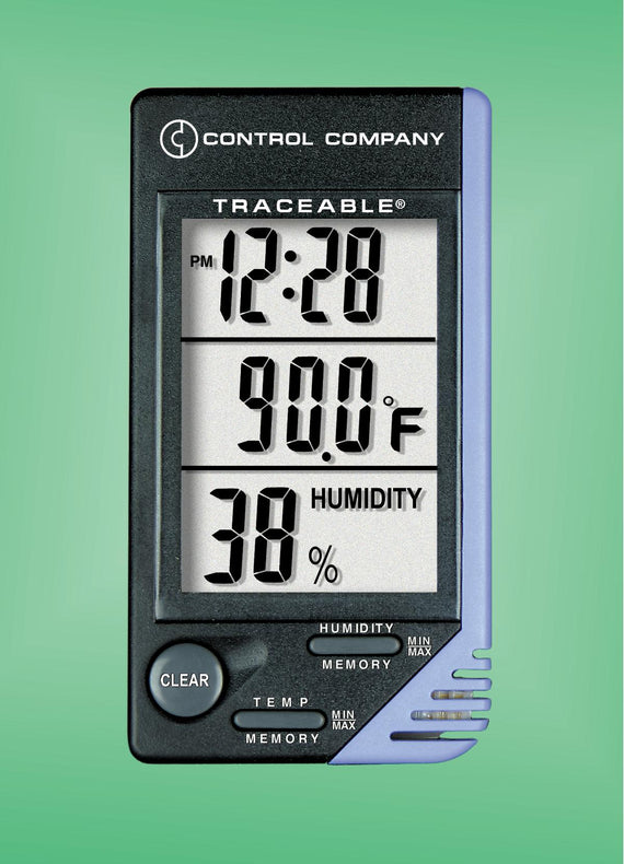 Control Company Traceable Thermometer / Clock / Humidity Monitor 4040 - 1.0 Each