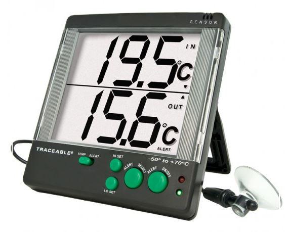 Control Company Traceable Big-Digit 4-Alert Alarm Thermometer - CNC4142CC