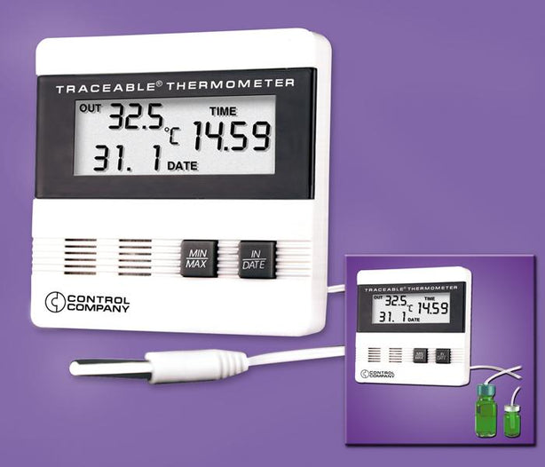 Control Traceable with Thermometer, Memory, Time / Date, Minimum / Maximum - 4305 - 1 Each