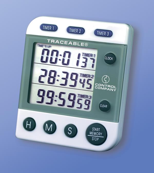 Control Company Traceable Three-Line Alarm Timer 5008 - 1.0 Each