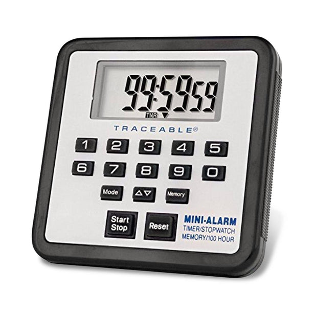 Mini-Alarm Traceable Timer, 100 Hours, / Stopwatches - 5021 - 1 Each