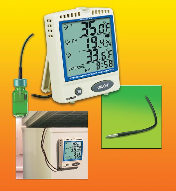 Control Company Traceable Memory-Card Refrigerator / Freezer Thermometer 6401 - 1.0 Each