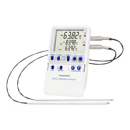Control USB Datalogging Refrigerator / Freezer Excursion-Trac Thermometer, -80 Temperature, with 2 Probes - 6427 - 1 Each