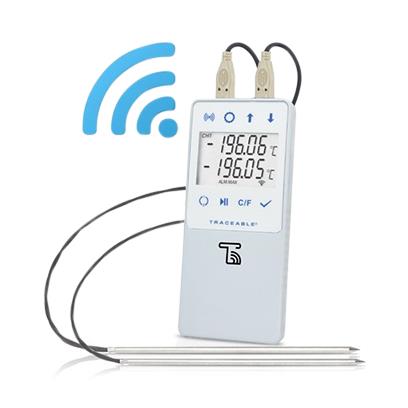 Control TraceableLIVE WiFi Data-Logging Liquid Nitrogen Thermometer with 2 Stainless Steel Probes - 6513 - 1 Each
