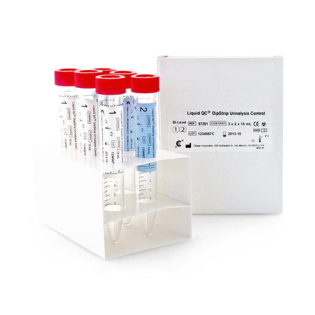 Cliniqa Liquid QC MicroStrip Urinalysis Control, Dipstrip, Bi-Level, 3 x 2 x 15ML - 97201 - 6 Each