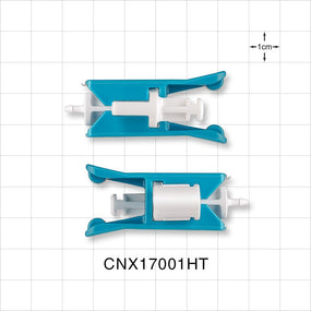 MicroCNX Connector, Genderless, Barbed, High Temperature - Fits 1/16 inch ID Tubing (0.063 inch, 1.59 mm) - CNX17001HT