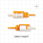MicroCNX ULT Connector, Genderless, Barbed, High Temperature - Fits 1/8 inch ID Tubing (0.125 inch, 3.18 mm) - CNX17102HT