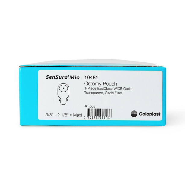 Coloplast SenSura Mio 1-Piece Drainable Pouch with EasiClose, Cut-to-Fit, Transparent, 3/8" to 2-1/8" Stoma - 10481 - 1 Each