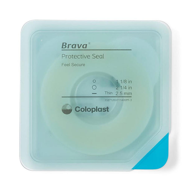 Coloplast Brava Protective Seal, 1-1/8" Stoma, Thin, 2.5 mm, 2-1/4" Adhesive with 5/8" Seal - 12037 - 1 Each