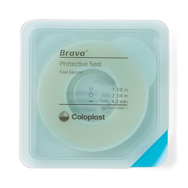 Coloplast Brava Protective Seal, 1-1/8" Stoma, Thick, 4.2 mm, 2-1/4" Adhesive with 5/8" Seal - 12047 - 10 Each
